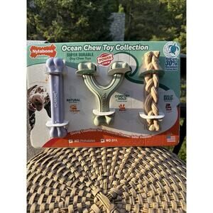 Nylabone Power Chew Ocean 3 Pack Super Durable Dog Chew Toys For Large Dogs NEW